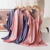 Silk Slip Robe Set Sexy Nightgown Pure Mulberry Satin Loungewear Women