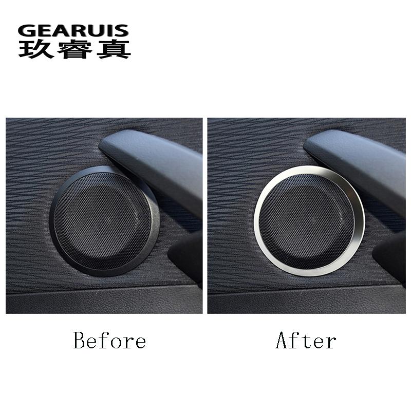 Для BMW 3 серии E90 E92 E93 X1 E84 автомобильный дверной динамик, декоративная круглая наклейка, отделка динамика, Стайлинг автомобиля, интерьер
