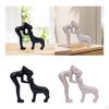 Women and Dog Statue Decoration 15.7x14cm Memory Gifts Sculpture for Tabletop