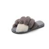 Fashion Women Fuzzy Slippers Cross Band Soft Plush Cozy House Shoes Furry Open Toe Indoor Outdoor Warm Anti Skid Leisure Ladies Slippers