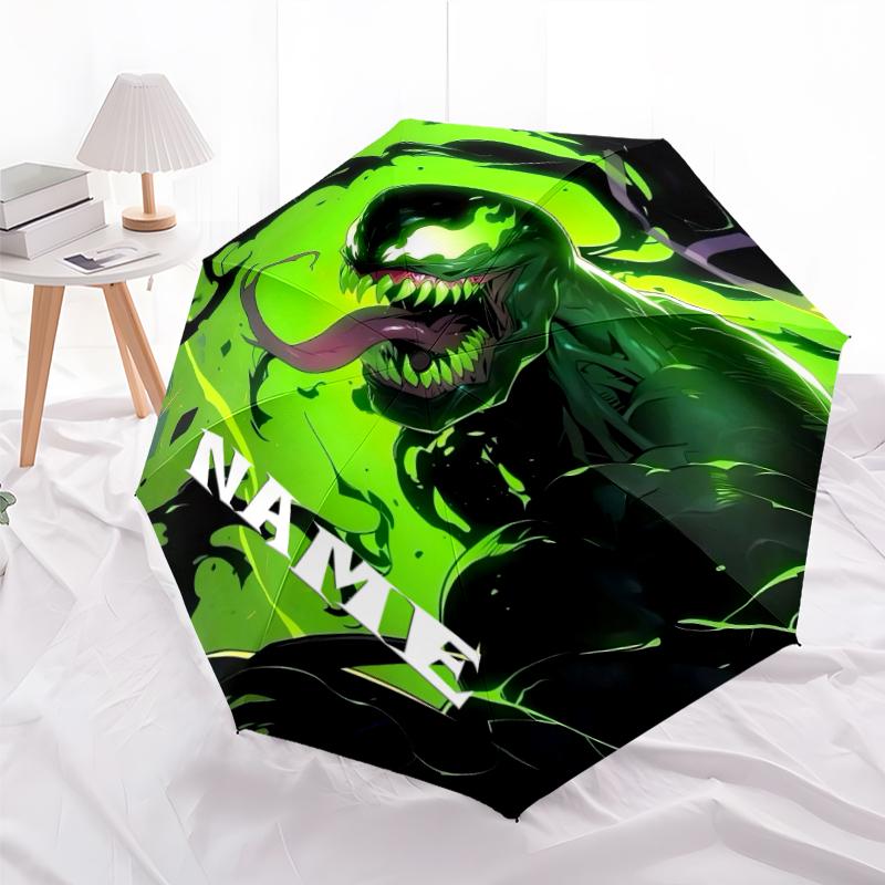Personalized Name V-Venom Print Umbrella - Automatic Open/Close, Eight-Rib Durable Frame, Automatic Folding Umbrella