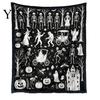 Customizable Velvet Art Blanket Halloween DIY Coloring Blanket, Throw with Ghost Patterns, Color Your Washable Own Cozy for Adults And Kids,