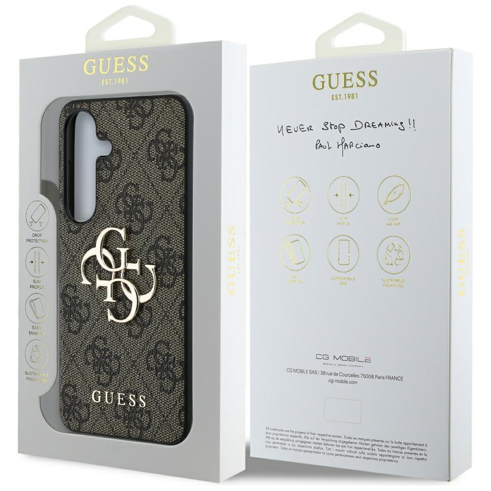 Etui Guess Big 4G Logo Classic Logo Do   Samsung Galaxy S25+ Brązowy