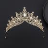 Блестящая принцесса тиара золото стразы корона темперамент барокко корона свадебная