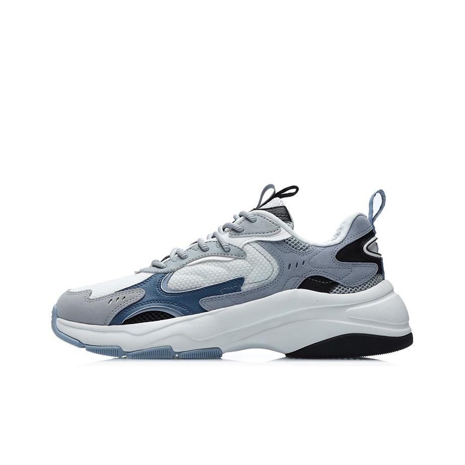 Кроссовки мужские Li Ning прочные с низким верхом белые синие AGCR205-3