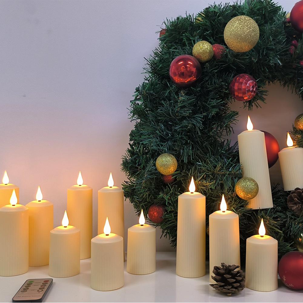 Светодиодная свеча с таймером на батарейках и пультом дистанционного управления - Романтический эффект капли воды для домашнего декора