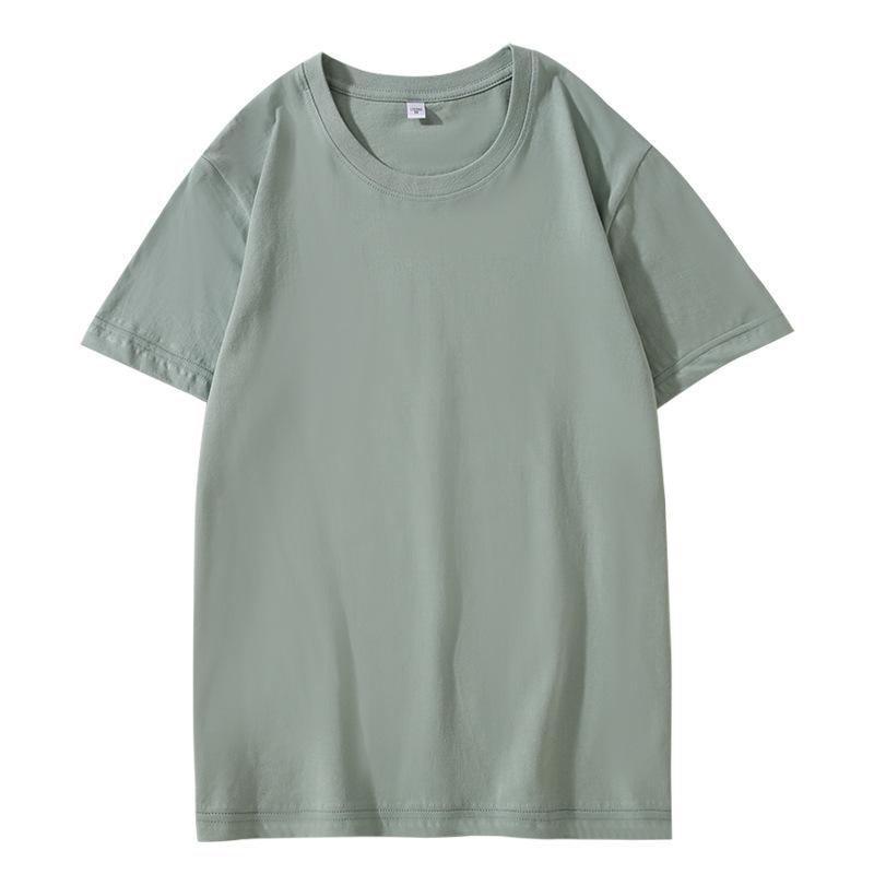 VEZFAA Женская мода повседневная однотонная блузка с принтом на лето и весну с коротким рукавом и круглым вырезом и рубашками