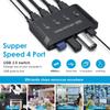 Селектор-переключатель Chenyang USB KVM для совместного использования 4 компьютеров, 4 USB-устройств для клавиатуры, мыши, сканера, принтера 2.0