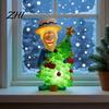 Bedroom Bedside Lamp Christmas Cartoon Figure Night Light, Resin Warm Light LED Lamp, Stable Character Statue Base Desktop Ornament for Living