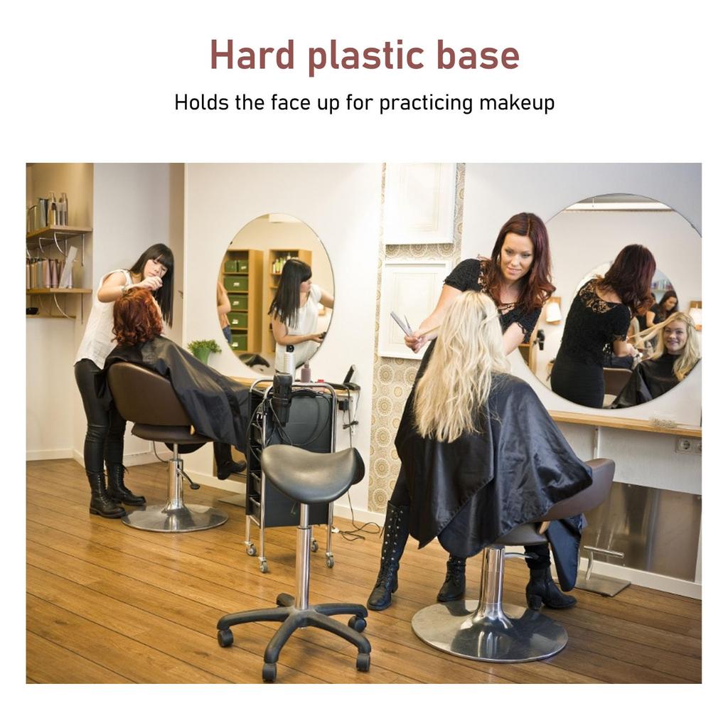 Манекен для обучения практике, мягкий на ощупь резиновый манекен для красоты, подставка для головы куклы с многоразовым 5D-манекеном для макияжа на все лицо из силикона для макияжа