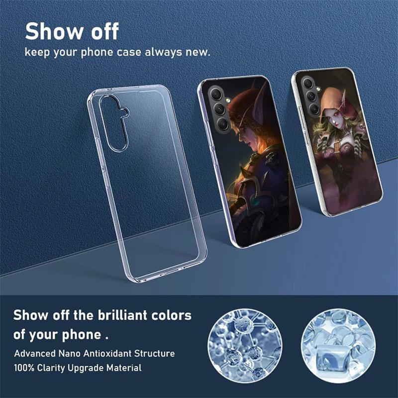 W-World Of W-Warcraft Elf Phone Case for Samsung A16 A26 A36 A56 A17 A37 A57 A07 A06 A02S A03 A04S A05S Galaxy Note 20 10 A50S A