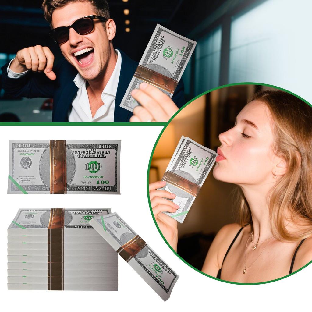 Copy Money 100 Pieces, Party Vibe Supplies For Music Videos, Children's Learning Toys And Birthday Parties