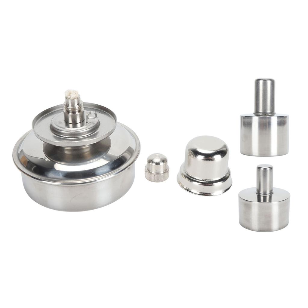 Alcohol Lamp Burner 304 Stainless Steel Explosion Proof Leakproof Metal Alcohol Burner for Laborator