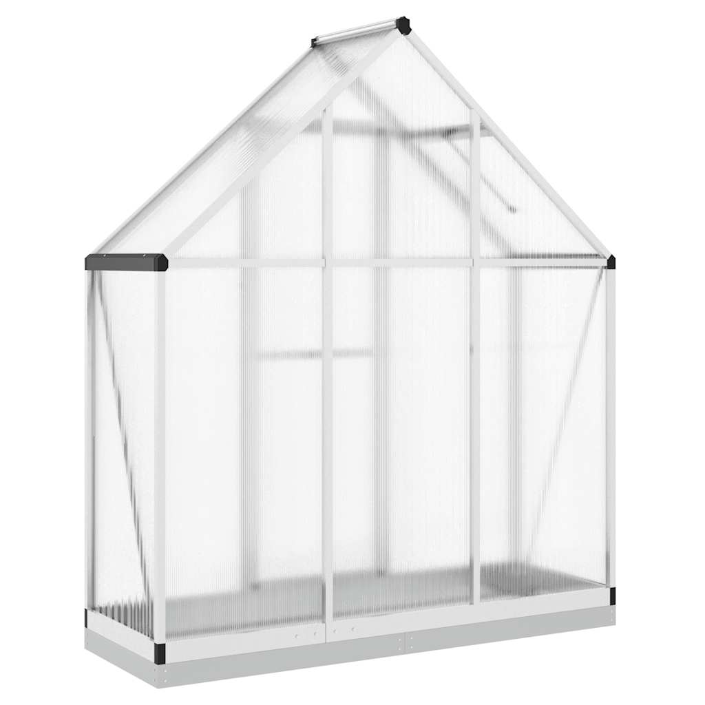 Greenhouse with Foundation Frame Silver 169 x 58 x 202 cm Aluminum