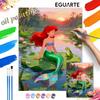 Digital Oil Painting Diy Oil Painting Hand Painting Mermaid Lake Sunset Living Room Bedroom Decoration Painting