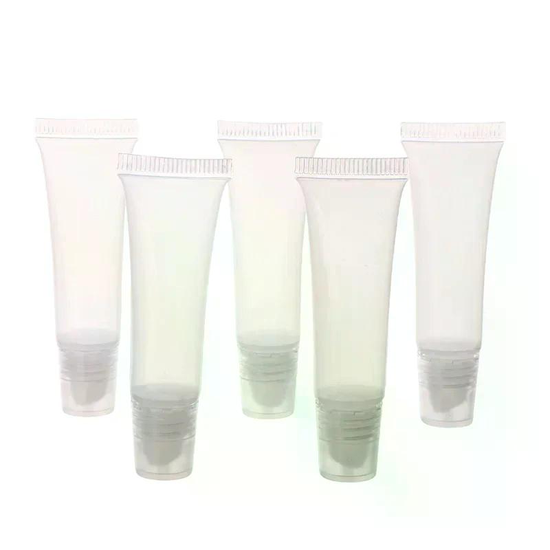 Clear 10pcs 5ml Empty Lip Gloss Tubes Lipstick Tube Balm Soft Makeup Squeeze Container Bottle For Home Use High Quality