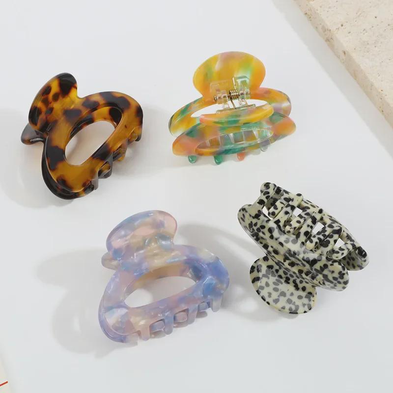 Ретро французская черепаховая заколка для волос из ацетата с полостью для боковой челки