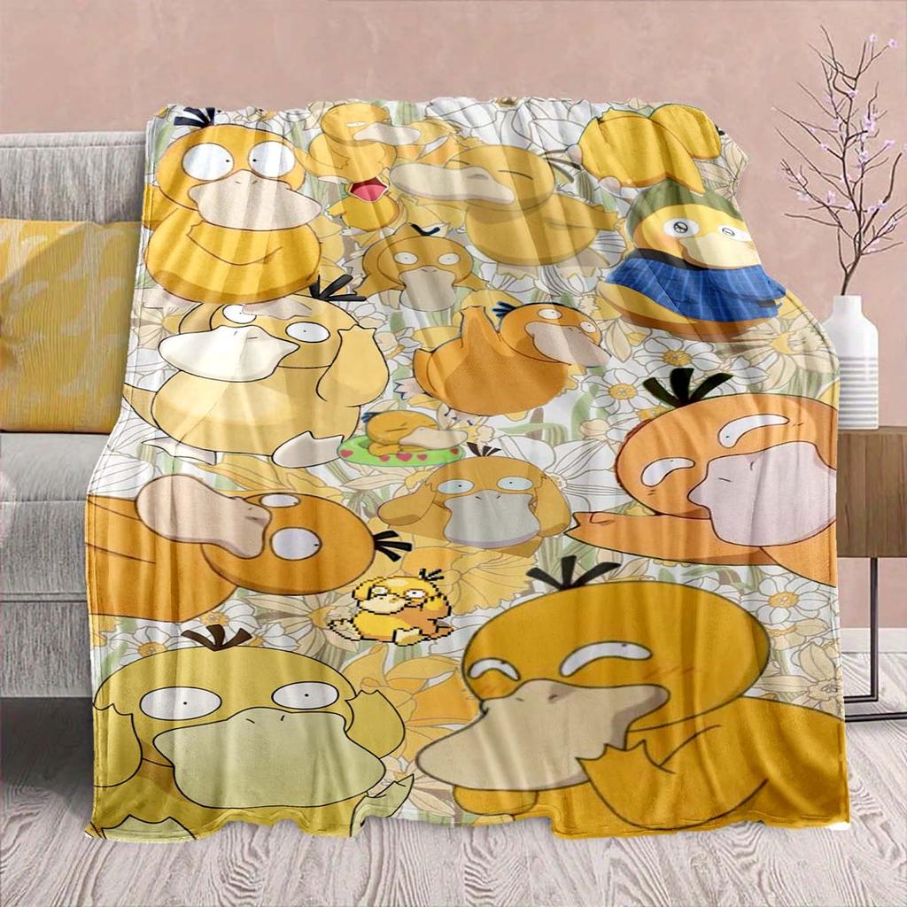 Pokémon Anime Flannel Blanket - Soft Warm Perfect for Sofa, Bedding Camping Travel Office Home Decor -QJY