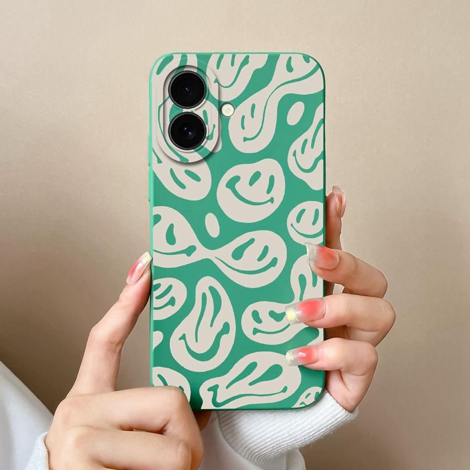 Для Apple iPhone 16 Pro 16promax 16plus чехлы модные популярные этикетки ультратонкий жидкий силикон супер ударопрочный корпус для iPhone бампер Shell