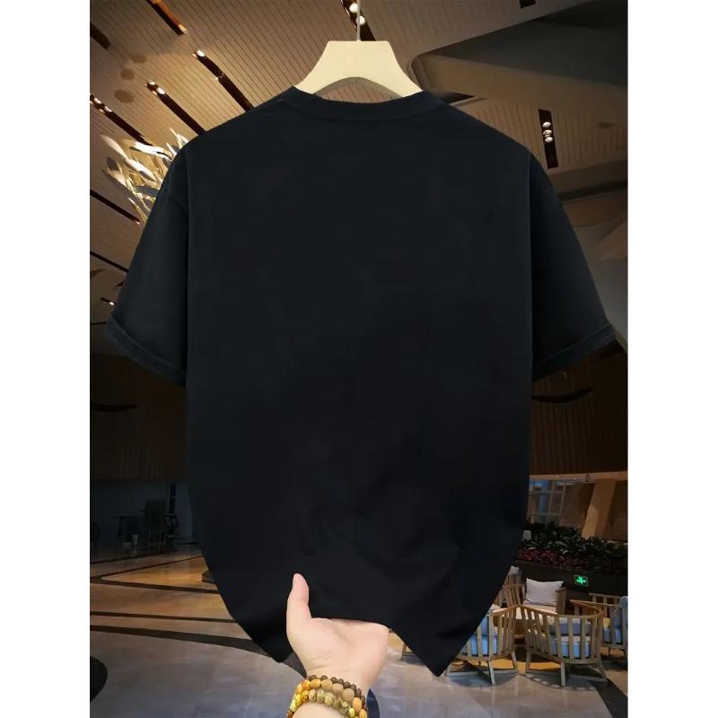 European sizes Men'S T-Shirt with a Rose Design, a Versatile Casual Base Layer, Perfect for Comfortable Sportswear