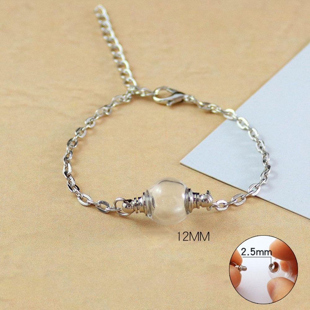 DIY Wishing Bottle Bracelet Multicolor Curve Cube Pendant Gift Vial Cord Bracelet