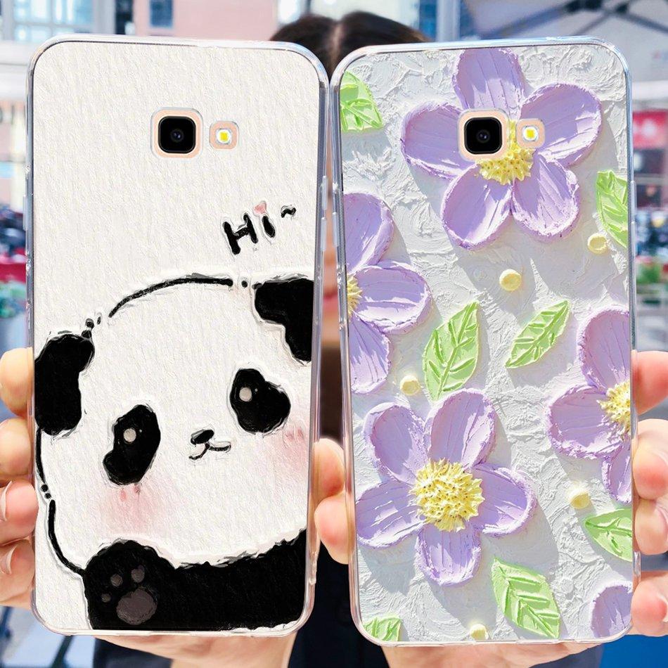 For Samsung Galaxy J4 Plus 2018 Case Samsung J4+ J4 Core J 4 J4Core Elegant Flower Butterfly Painted Soft Silicone Phone Cases