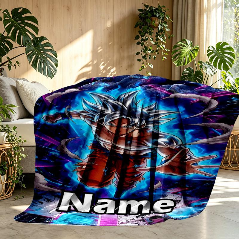 Custom Name Personalized DRAGON BALL Print Blanket, Home Decor, Bedroom, Sofa, Camping, Couch, Gifts for Birthday ChristmasEnthusiasts
