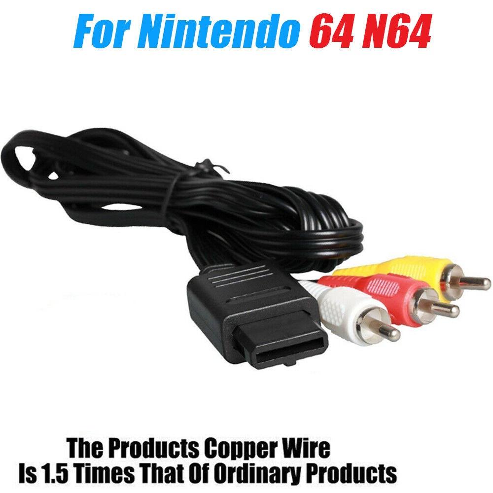 1.8M For Nintendo 64 N64 Audio TV Video Cord AV Cable to RCA For Super Nintend GameCube N64 SNES Game Cube Accessories