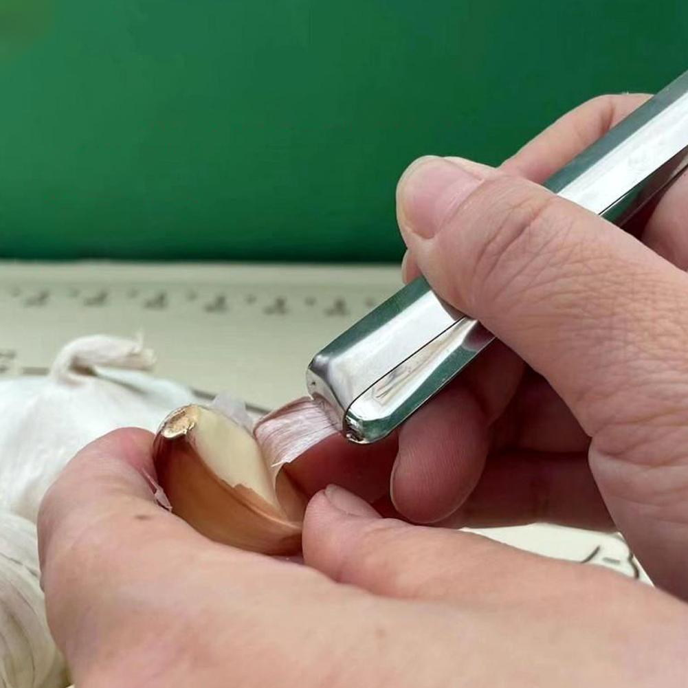 1 шт., нержавеющая сталь, чеснокочистка, быстрая очистка чеснока, зажим для выщипывания свиной шерсти, ручные пинцеты, гаджеты, кухонные принадлежности