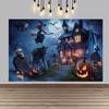 Halloween Party Decor Backdrop Halloween Ghost Bloody And Terrifying Haunted House Ghost Decor Party Supplies Photography Props