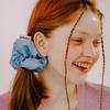 Mellotory Basic Denim Scrunchie (sky Blue)