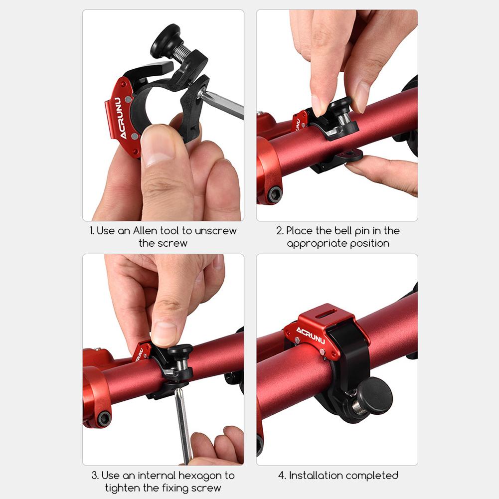 Aluminum Alloy Bicycle Bell Ring Cycling Handlebar Bell Crisp Sound Horn Outdoor Riding Mountain Bike Bell Road Bike Accessories