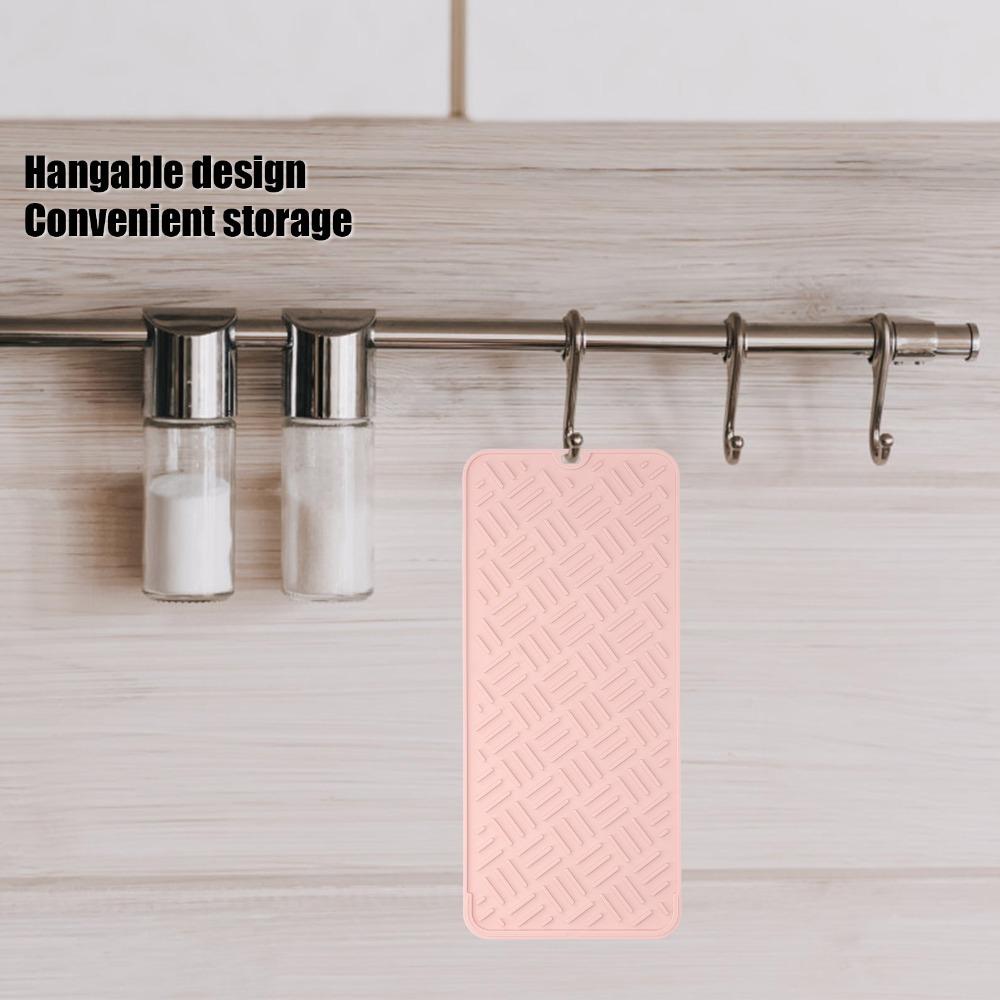 Multiple Optional Color Water Drying Pad Silicone Sink Anti-slip Cushion Tableware Mat Bathroom