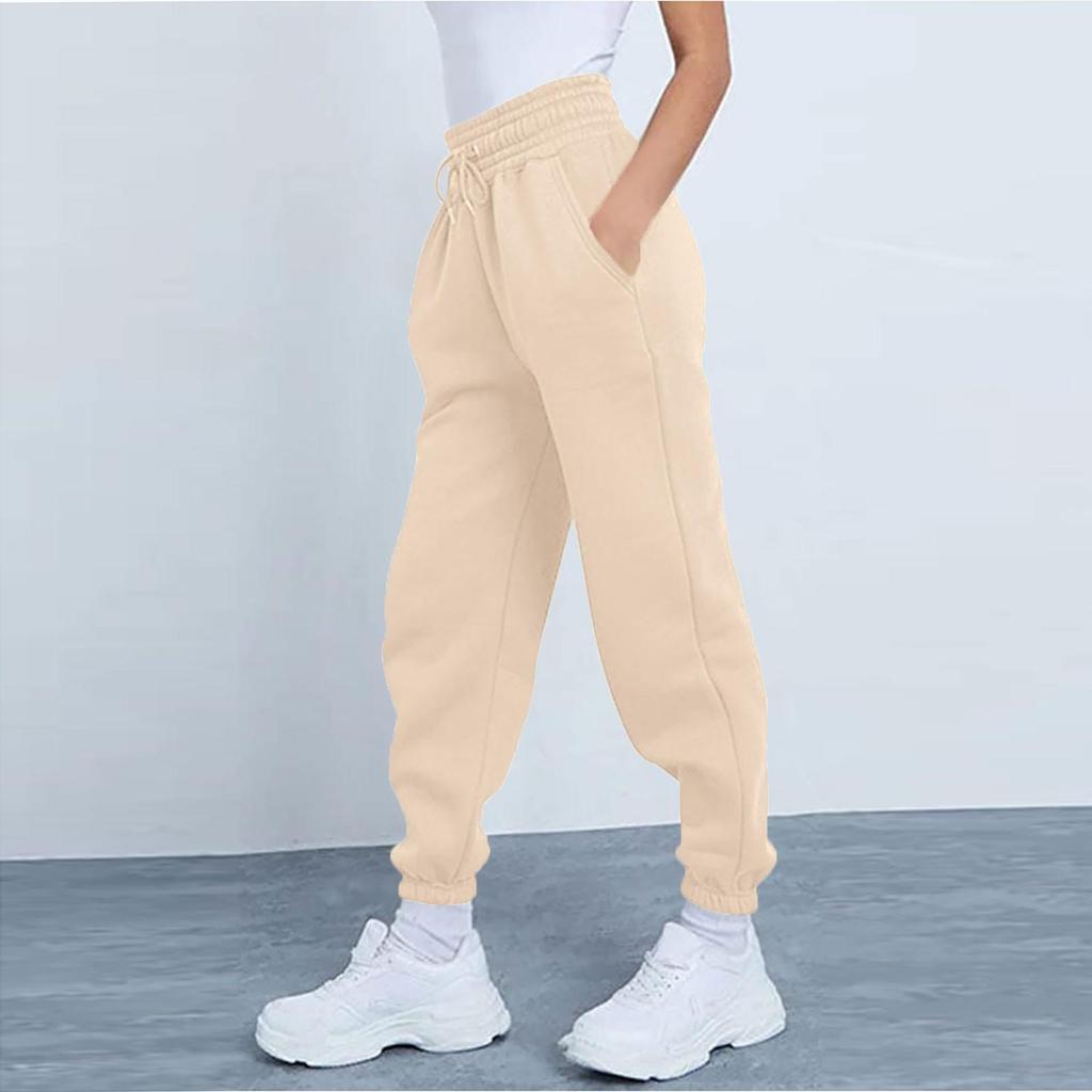 Women Pants Women's Fashion Sport Solid Color Drawstring Pocket Casual Sweatpants Pants