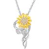 Ожерелье с подвеской в ​​виде подсолнуха для женщин, подвески с цветами, модные украшения