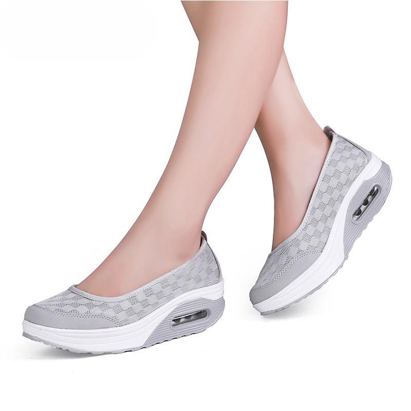 Платформа Shake Shoes Женская повседневная обувь с дышащей сеткой Женская летняя обувь Модные женские кроссовки