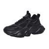 Men's Non-slip and Wear-resistant Sports Shoes Autumn Thick-soled Heightening Men's Shoes Versatile Casual Shoes Black Travel Shoes Dad Shoes