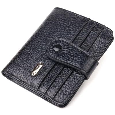 Стильный кошелек из натуральной зернистой кожи CANPELLINI Purse 21688 Черный