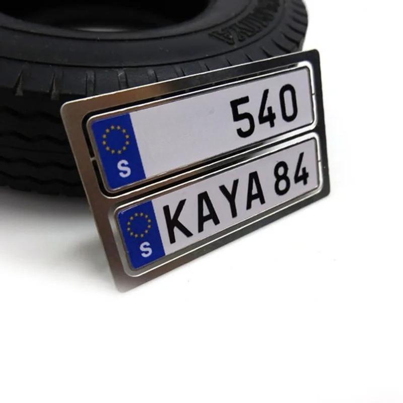 Digital Metal License Plate Decorate for 1/14 Tamiya RC Truck For scania For man For volvo