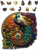 CRAFTHUB Wooden Jigsaw Puzzle - Peacock Wooden Puzzle for Adults and Kids - Animal-Shaped Family Game, Gift for Women and Men, 127 Pieces, A3 Size,
