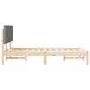 Bed Frame with Upholstered Headboard Light Grey 120 x 190 cm