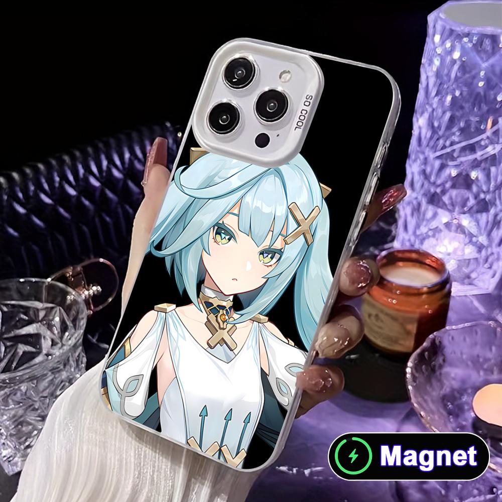 Game GI Faruzan White Translucent MagSafe Mobile Phone Case for iPhone 17 16 15 14 13 12 11 X XR XS Air Pro Max Plus Cover