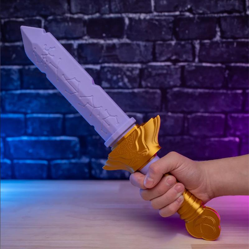 K-Pop Охотник на демонов Руми Косплей Меч Кино Костюм Аксессуары Каваи Длинный Нож Фиолетовый Меч Рождественский Реквизит для Ролевых Игр Подарок