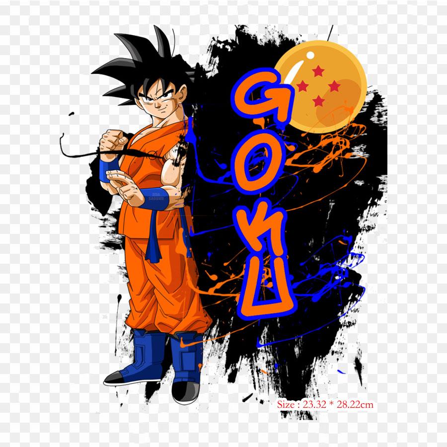 Patches For Clothes Bag Iron On Thermal Stickers Gotenks Ssj2 Goten Gohan Pattern Washable Heat Transfer
