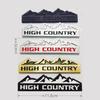 AABHC1 HIGH COUNTRY 3D Zinc Alloy Car Sticker Suitable for Chevrolet, Jeep, Dodge and Ford Modified Snow Mountain Metal Car Logo