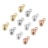 10Pcs 4 5mm Copper Plated Beads Large Hole Spacer Positioning Round Beads For DIY Craft Bracelet Necklace Connection Accessories