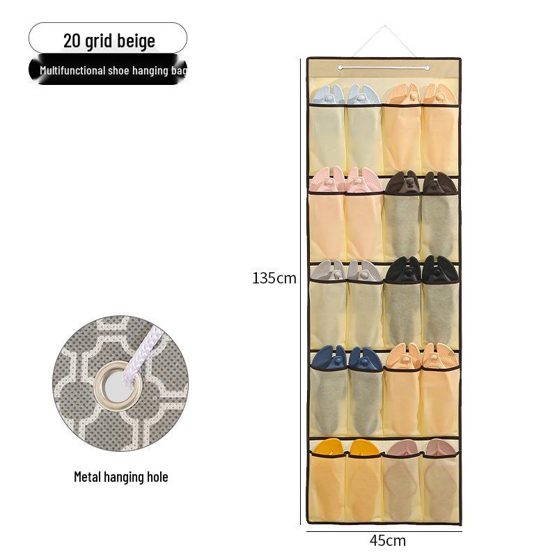 Over-the-Door Multi-Layer Shoe Hanging Organizer for Dorms