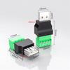 Разъем USB2.0 Избегайте сварки Штекер типа A Адаптер Разъем Гнездо USB Тип A 4-контактный Штекер/Гнездо 4-контактный Винтовой клеммный штекер