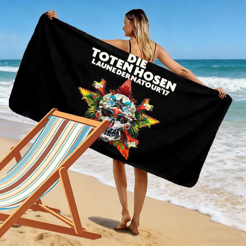 DTH Print Beach Towel, Large Soft Quick Dry Towel for Beach Camping Swimming