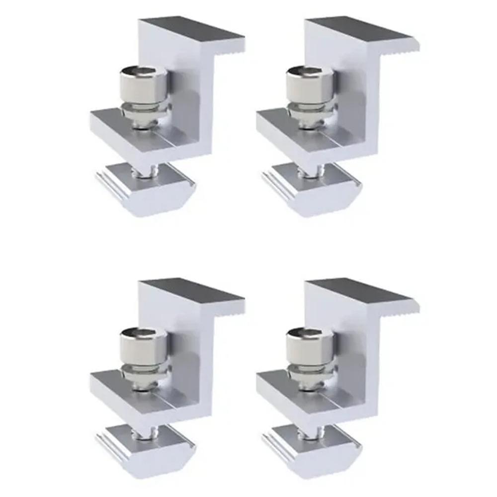 4Pcs Aluminum Zinc Zinc Alloy Solar Panel Mounting Clamp Solar System Install Accessories Solar Panel Fixing